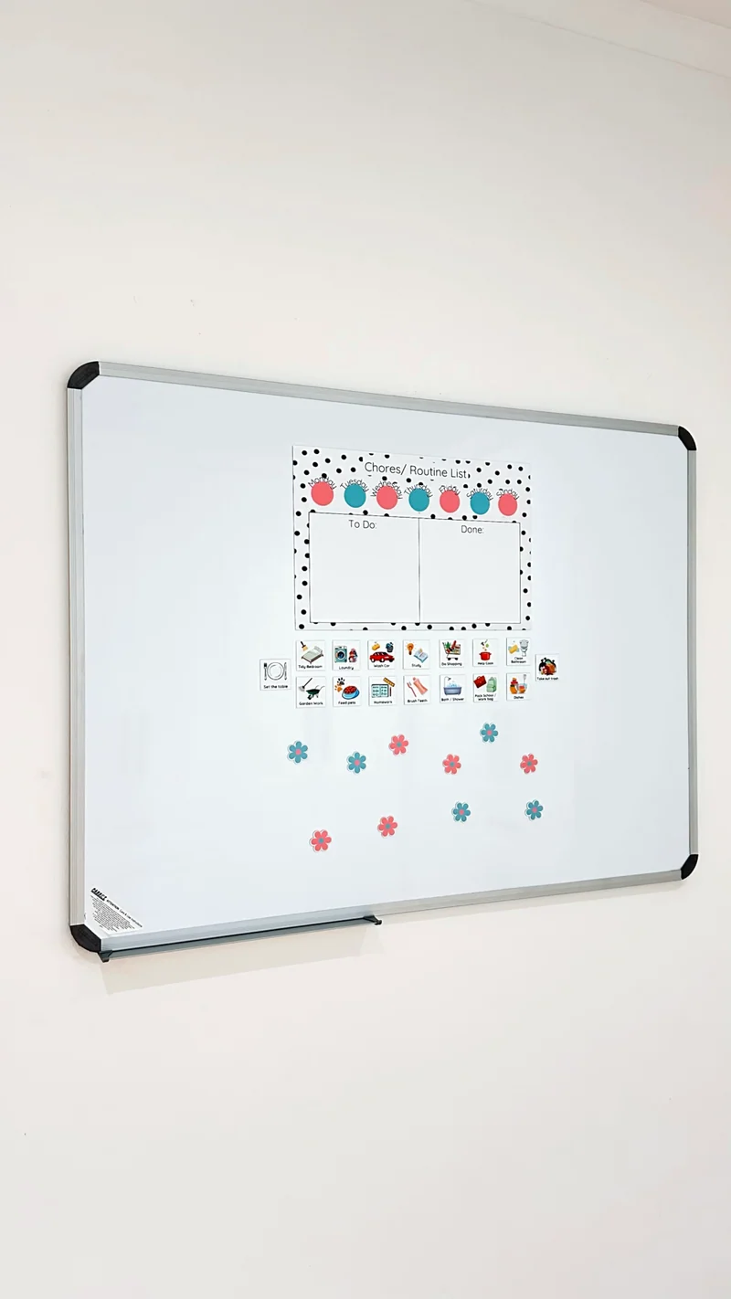 Polka Dot Chores/ Routine list Chart