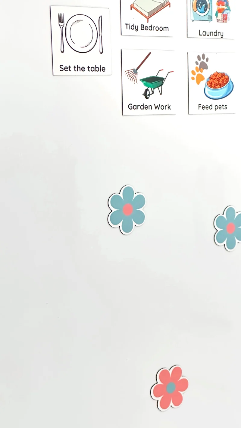 Polka Dot Chores/ Routine list Chart