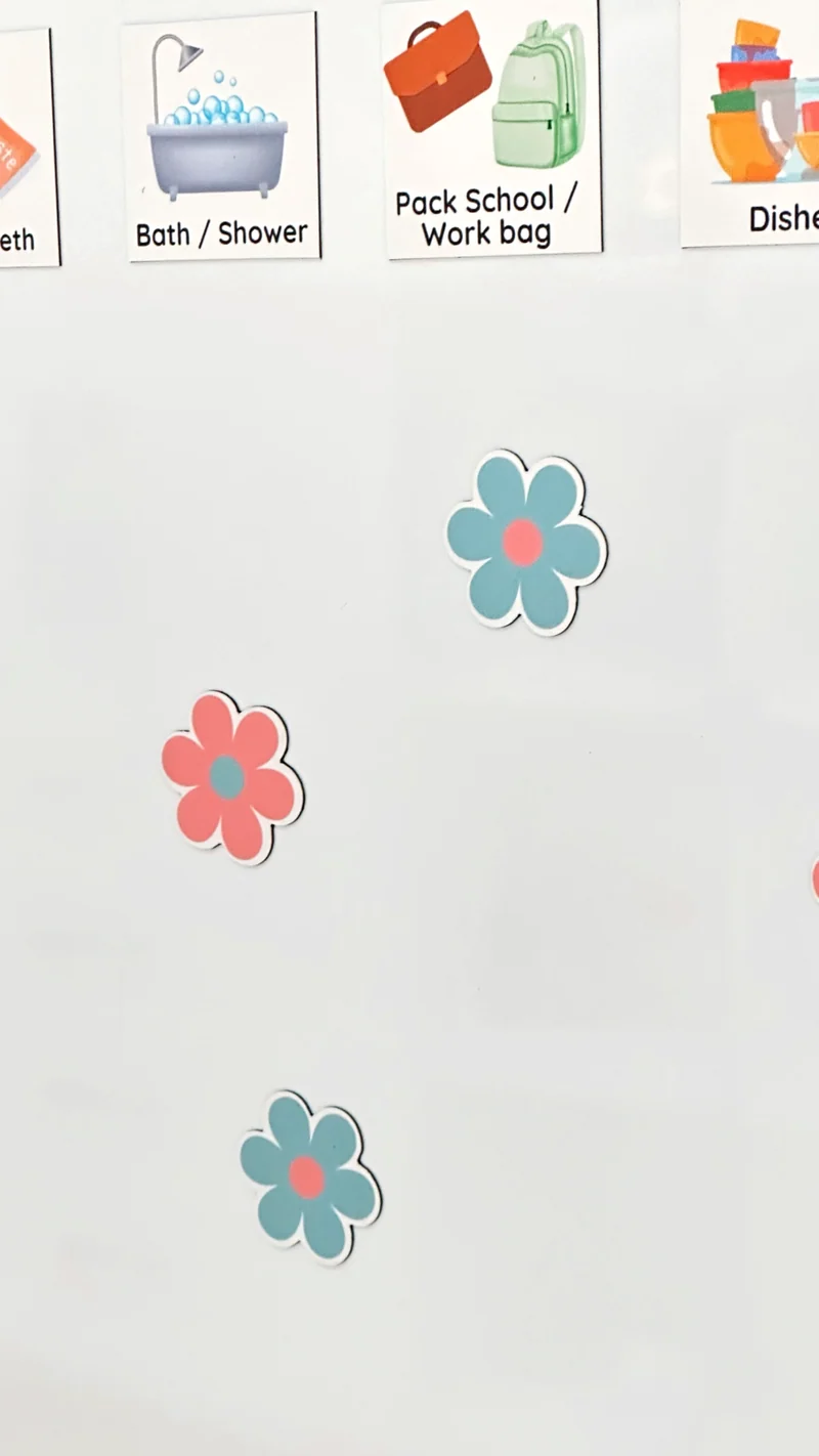 Polka Dot Chores/ Routine list Chart