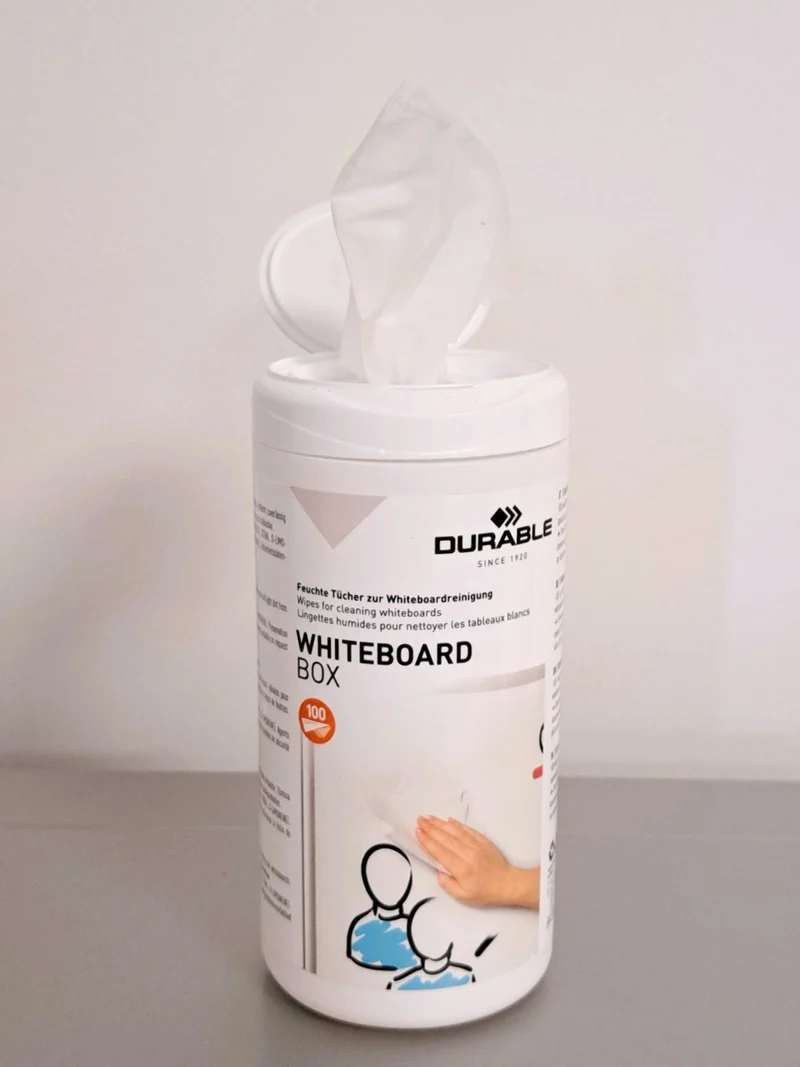 Lingettes humides nettoyantes pour tableaux blancs