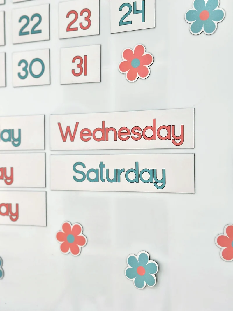 Polka dot Advanced Weather Calendar Chart