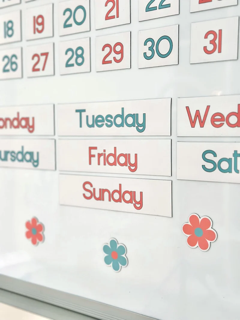 Polka dot Advanced Weather Calendar Chart