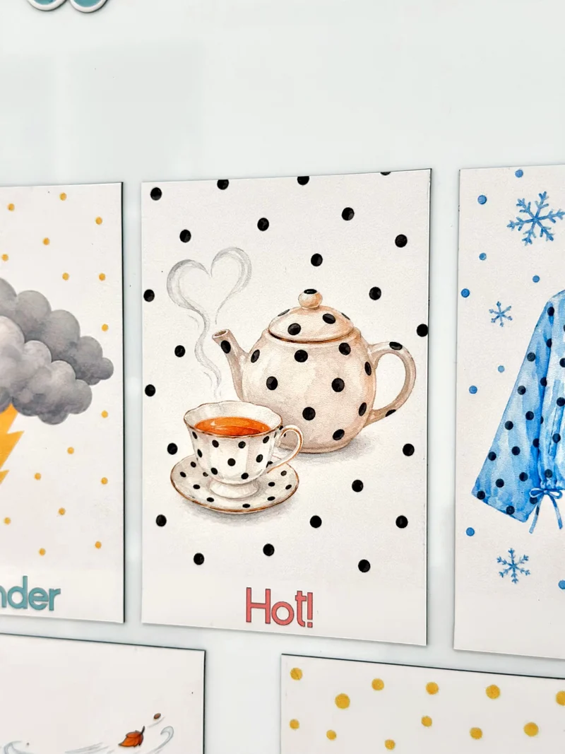 Polka dot Advanced Weather Calendar Chart