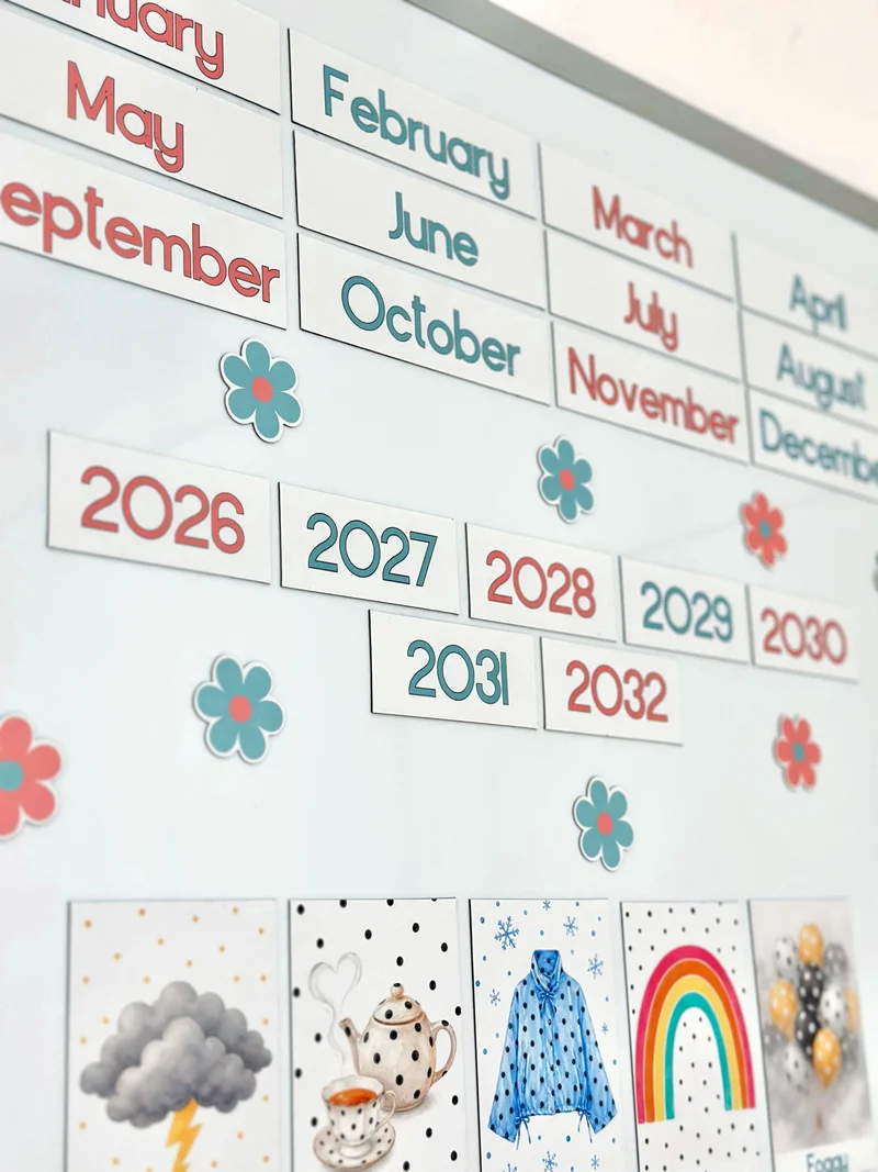 Polka dot Advanced Weather Calendar Chart