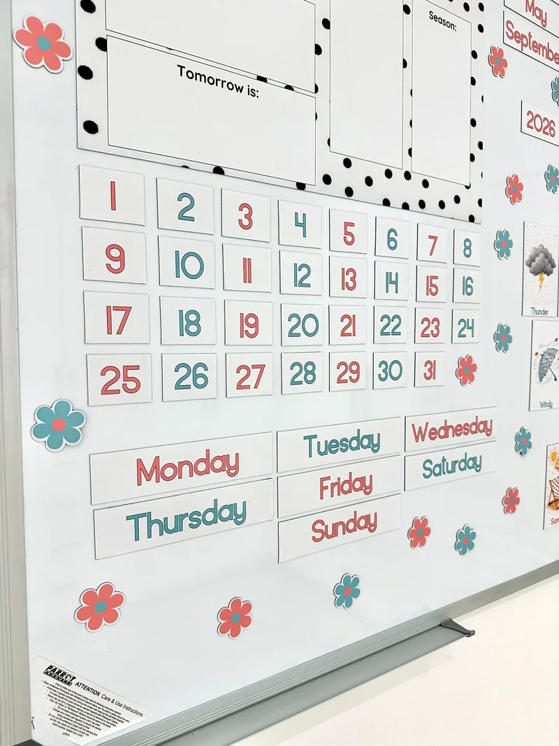Polka dot Advanced Weather Calendar Chart