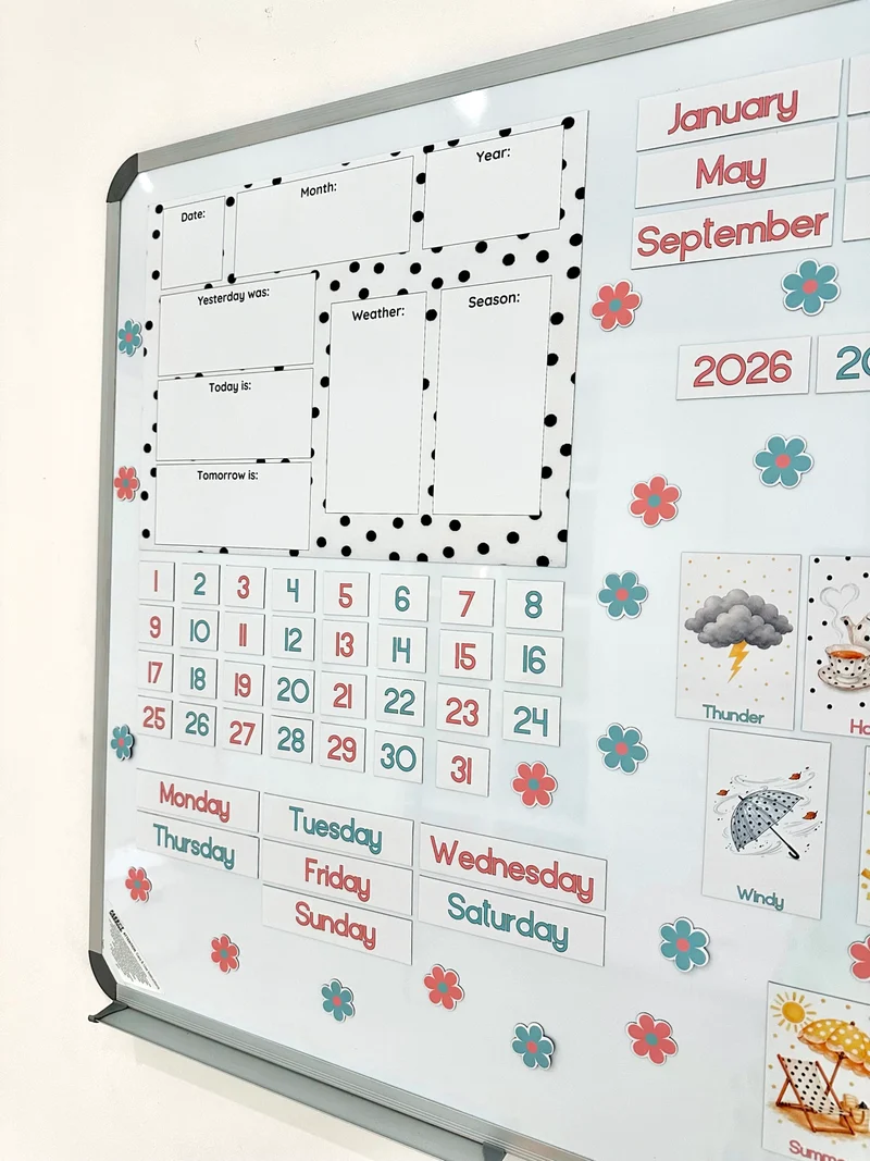 Polka dot Advanced Weather Calendar Chart