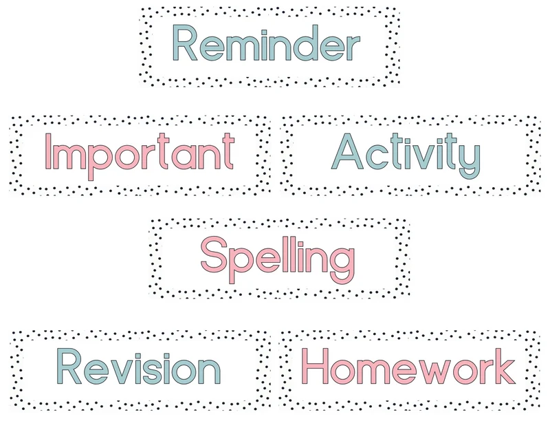 Polka Dot Reminder Set