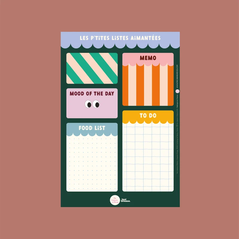 Les p'tites listes magnétiques effaçables - Food
