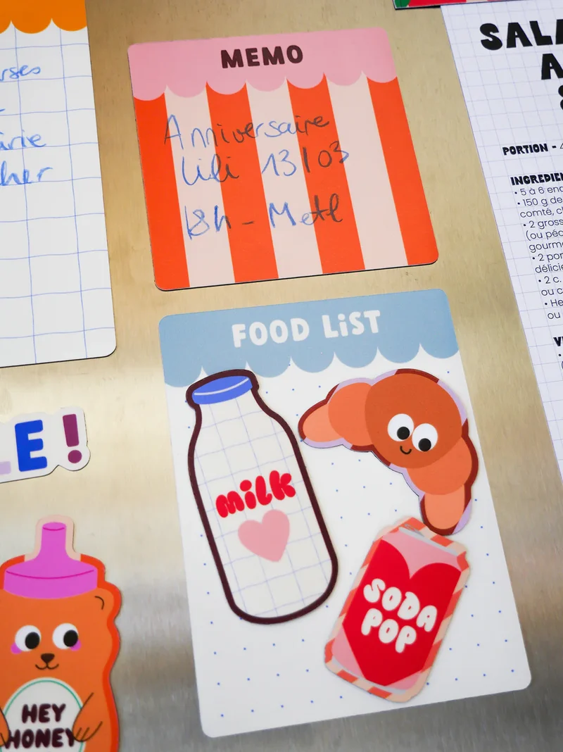 Les p'tites listes magnétiques effaçables - Food