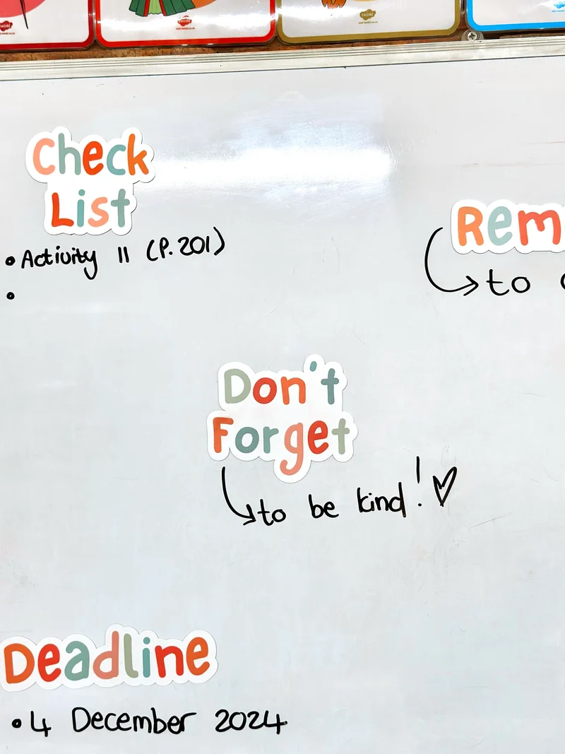 Soft Pastel Reminder Magnets
