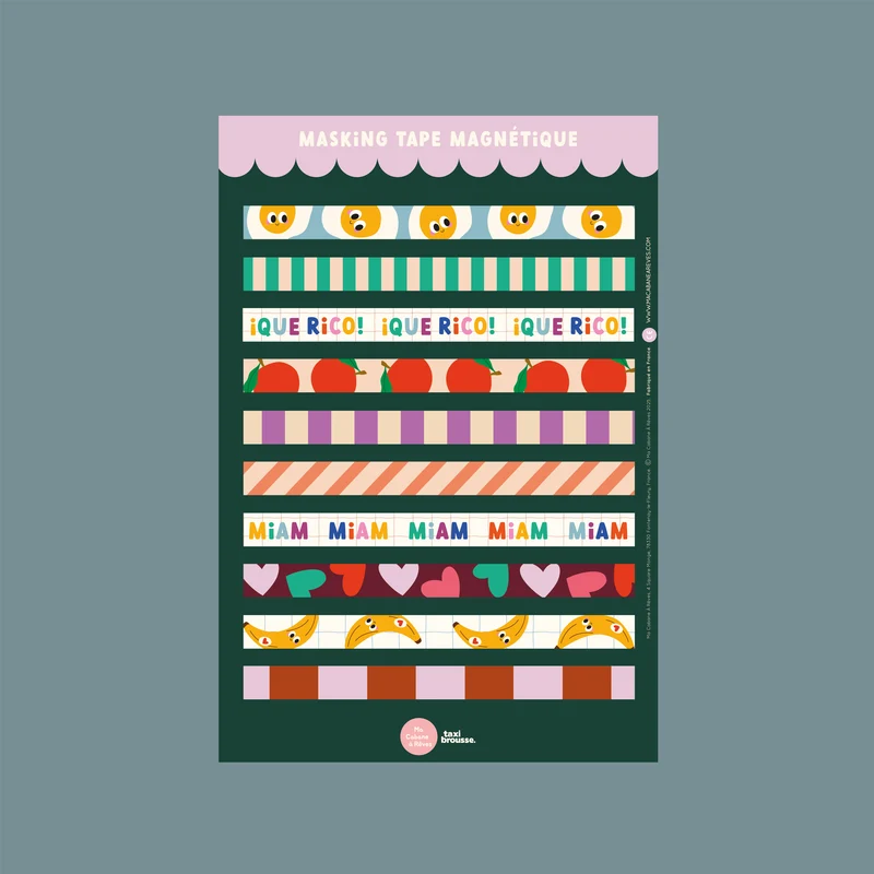 Stickers magnétiques - Masking Tape Food