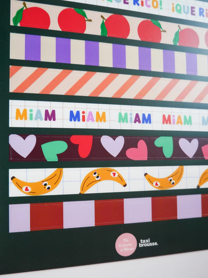 Stickers magnétiques - Masking Tape Food