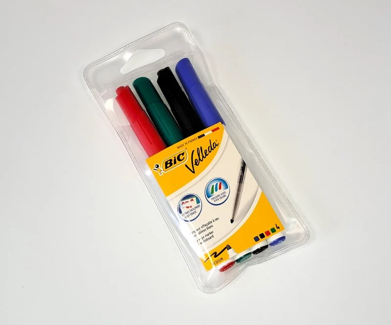 Pochette de 4 feutres effaçables BIC Velleda 1741