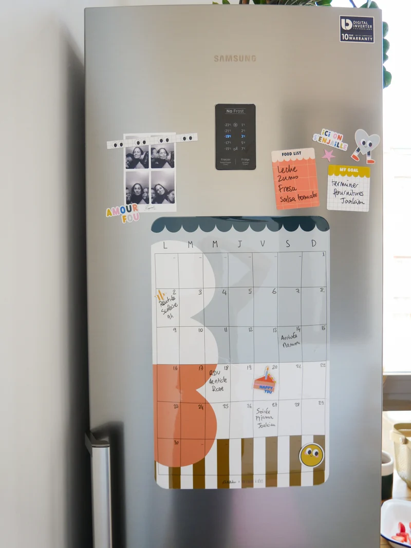 Calendrier mensuel magnétique - Chic