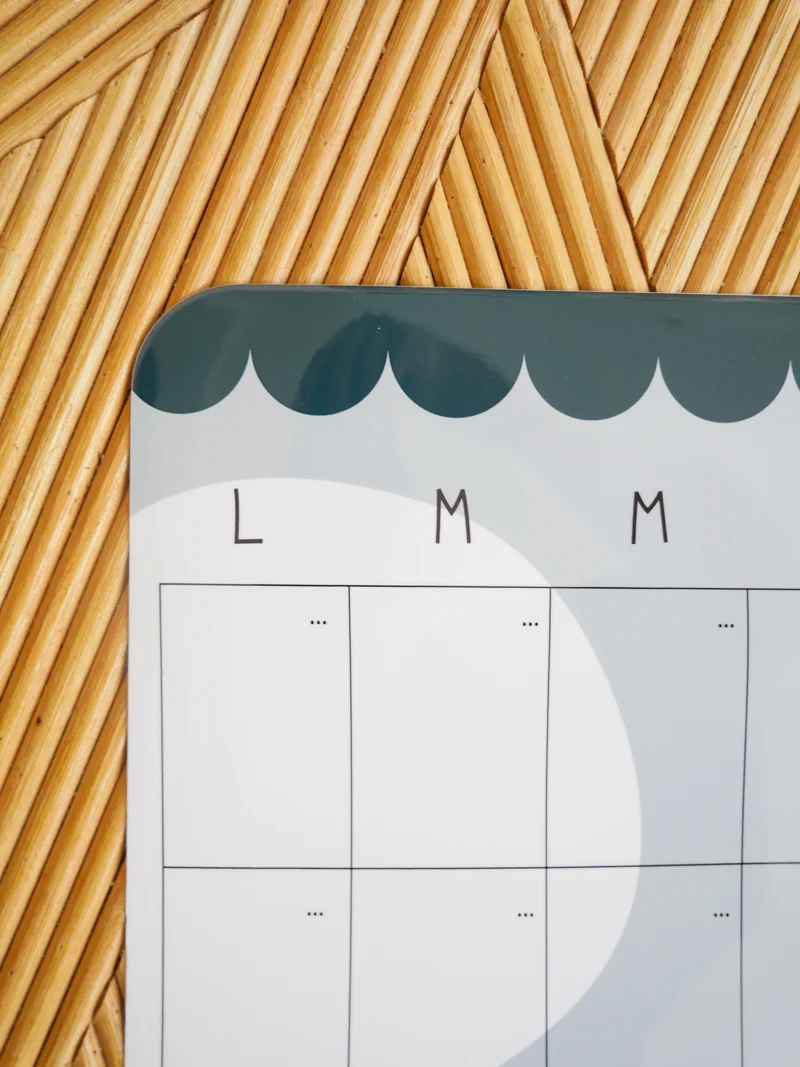 Calendrier mensuel magnétique - Chic