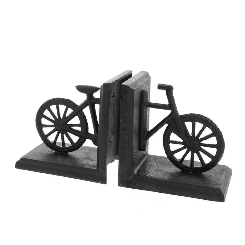 Bicycle Bookend, Cast Iron - Black