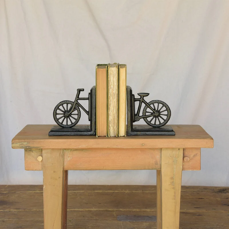 Bicycle Bookend, Cast Iron - Black