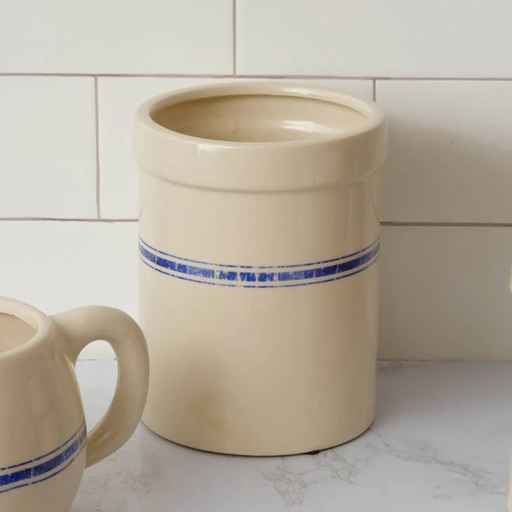 Pottery - Blue Striped, Large