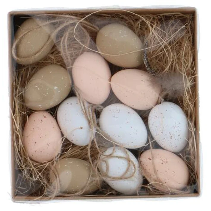 Decoratie Paaseieren Arti Casa natuur ∅3 cm 12 stuks per doosje