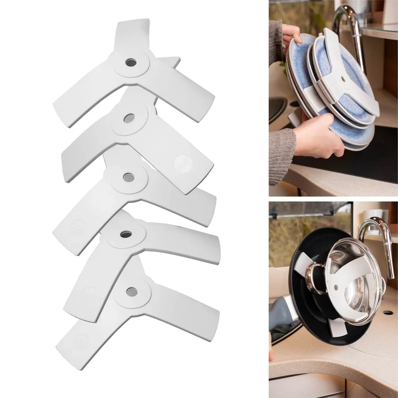Magnetische panbeschermers set van 5 stuks Grijs - Silwy