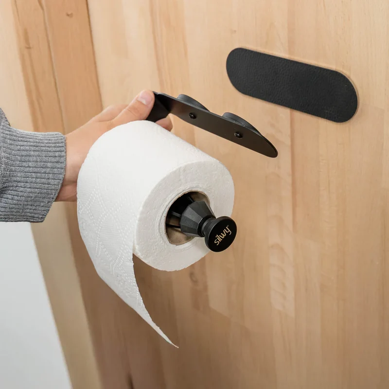 Magnetische toiletpapier houder incl. metalen lat van 16 cm - Silwy