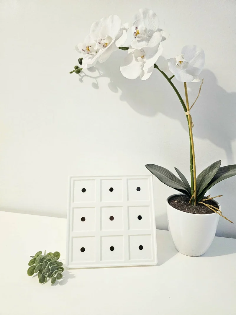 Cadre magnétique blanc et 9 aimants 2x2