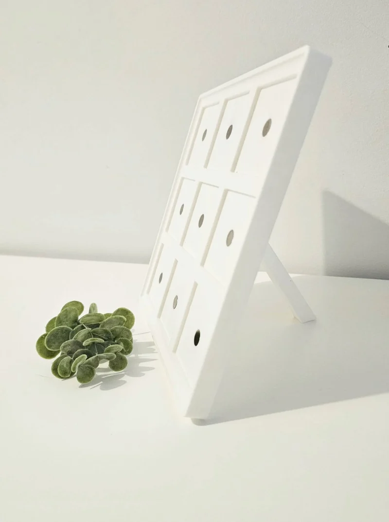 Cadre magnétique blanc et 9 aimants 2x2