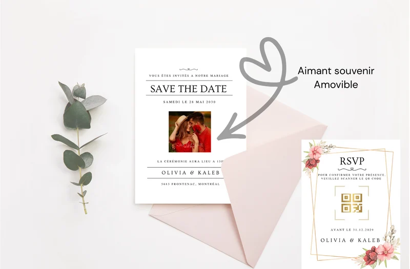 Carte d'invitation de Mariage