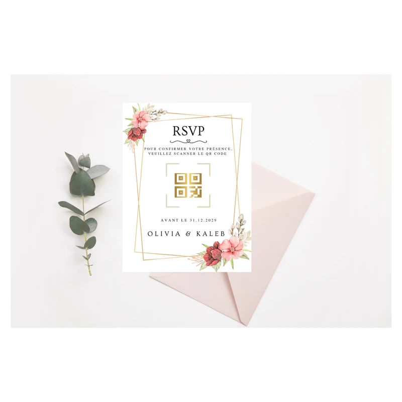 Carte d'invitation de Mariage