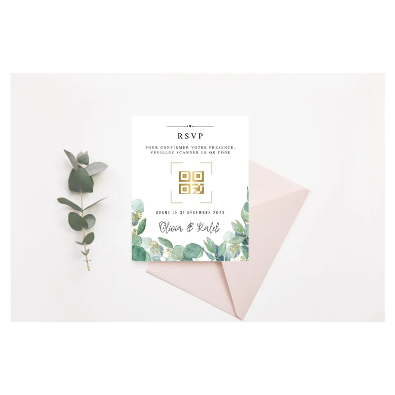 Carte d'invitation Mariage
