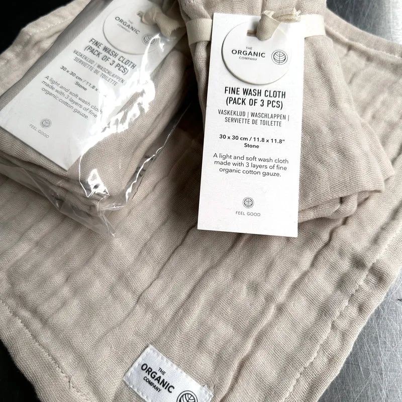 Fijne gastendoekjes set van 3 stuks - The Organic Company
