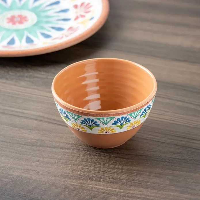 Duurzaam en kwaliteitsvol servies uit melamine met levendige zuiderse print Rio Medallion