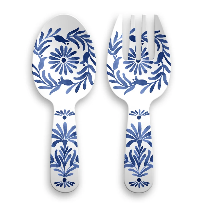 Prachtig elegant zomers servies in kunststof Edge Matte Azul