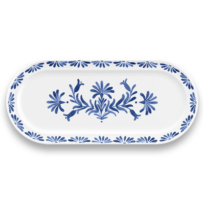 Prachtig elegant zomers servies in kunststof Edge Matte Azul
