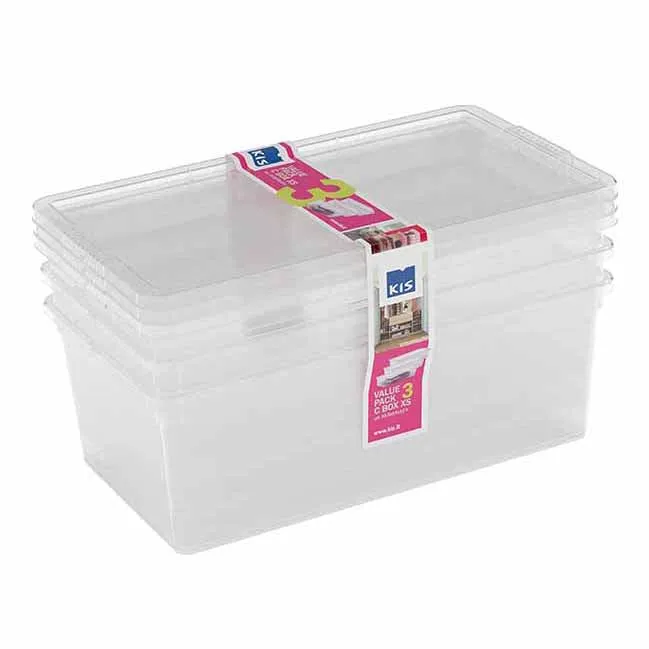 Curver C-Box opbergboxen met deksel – set van 3