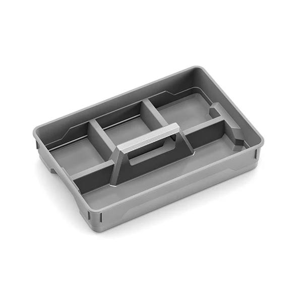 Handige robuuste opbergbox Moover transparant en zwart deksel - Curver