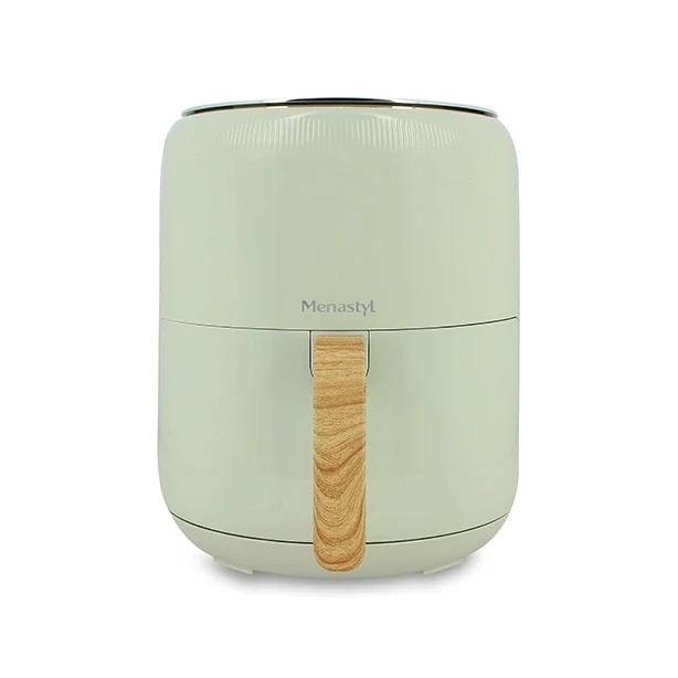 Menastyl airfryer 4,5 l met handgreep in houtlook - verschillende kleuren