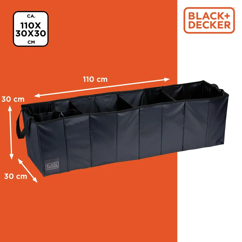 Organizer 110 x 30 x 30 cm voor in de kofferbak of garage - Black & Decker
