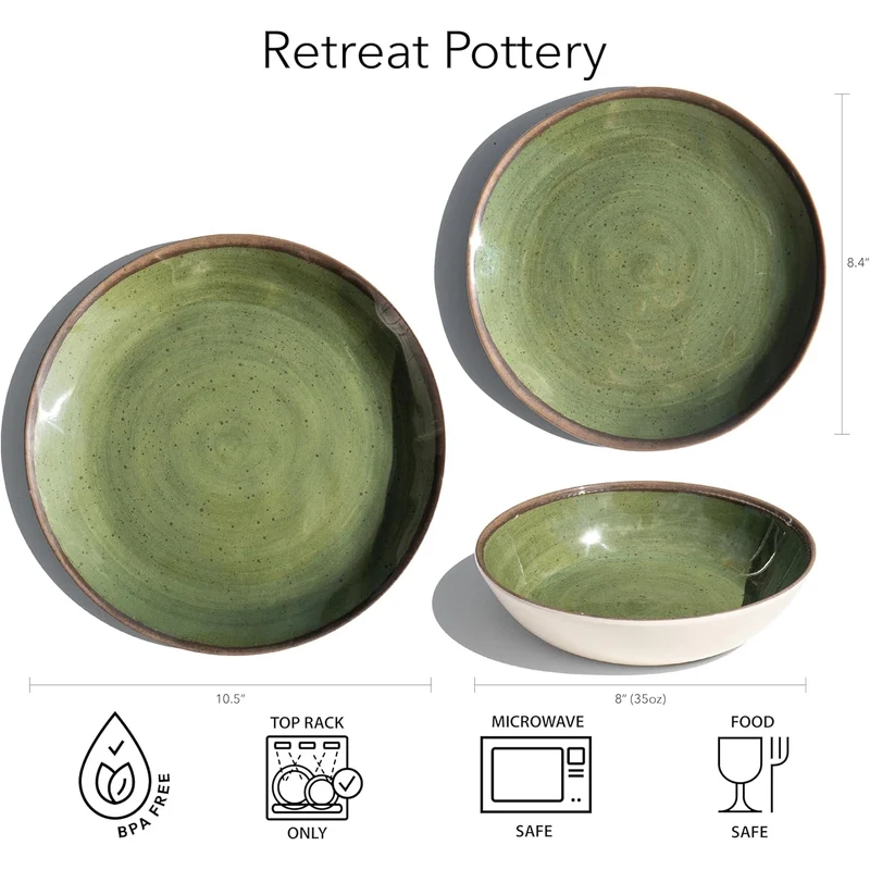 Tarhong - Green & Garden vines newwave melamine servies