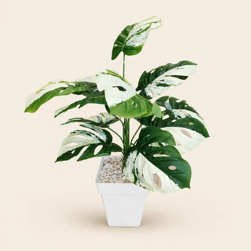 نبتة Monstera اصطناعية – 70 سم – ديكور استوائي فاخر