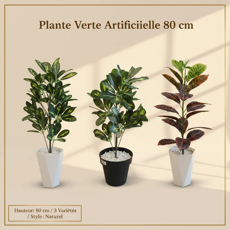 نبتة خضراء اصطناعية في أصيص – 80 سم