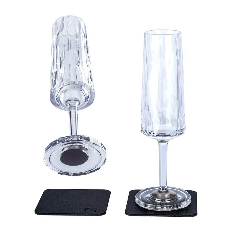 Magnetische kunststofglazen set van 2 stuks in verschillende uitvoeringen - Silwy