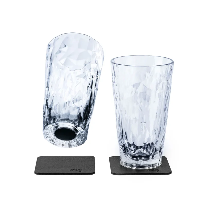 Magnetische kunststofglazen set van 2 stuks in verschillende uitvoeringen - Silwy