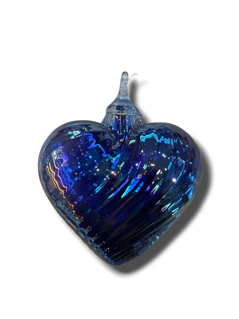 Handblown Glass Heart Ornaments
