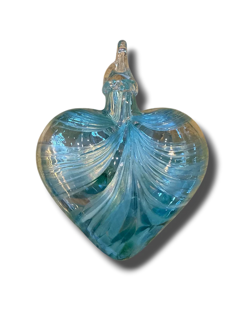 Handblown Glass Heart Ornaments