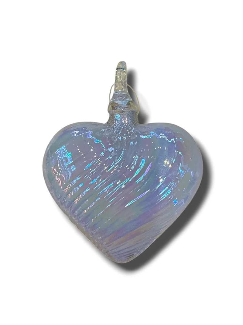 Handblown Glass Heart Ornaments