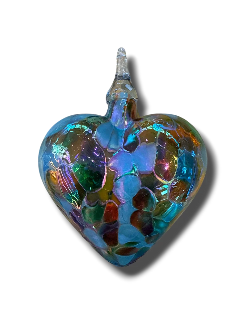 Handblown Glass Heart Ornaments
