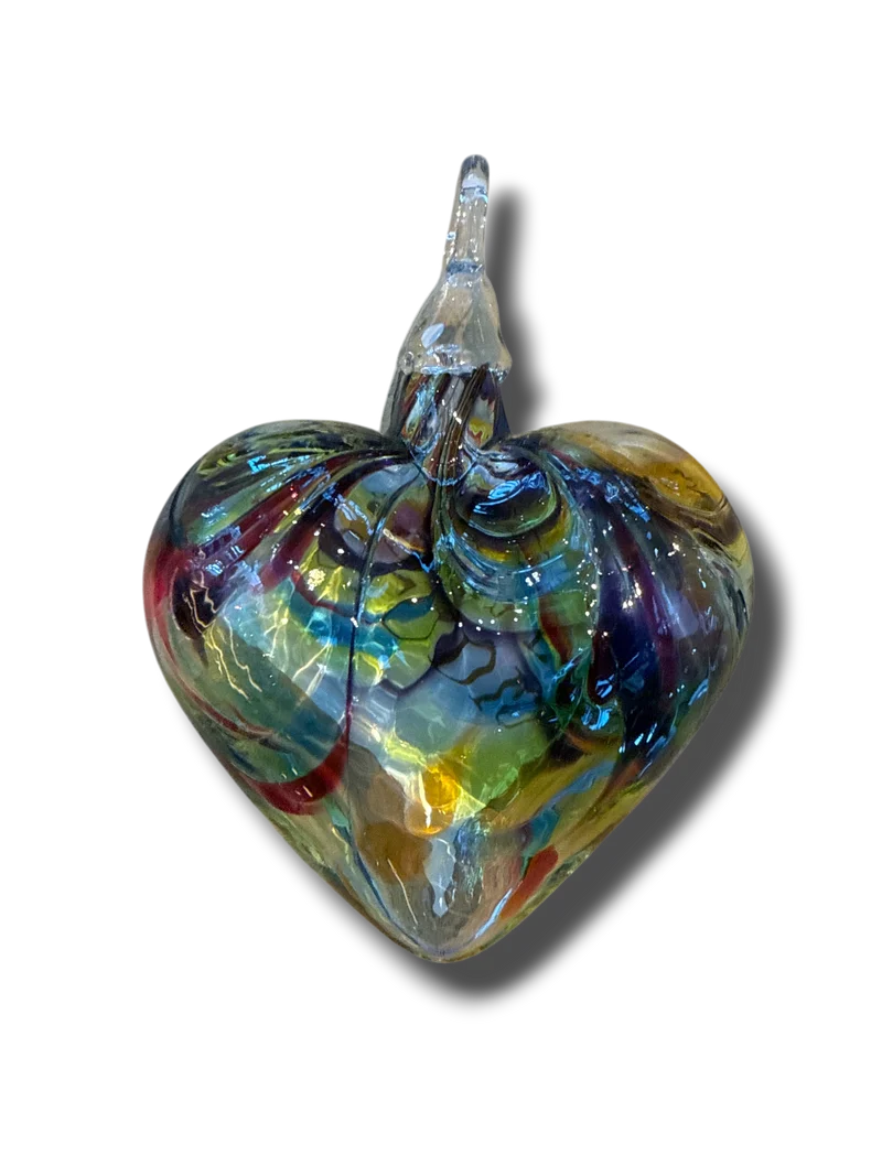 Handblown Glass Heart Ornaments