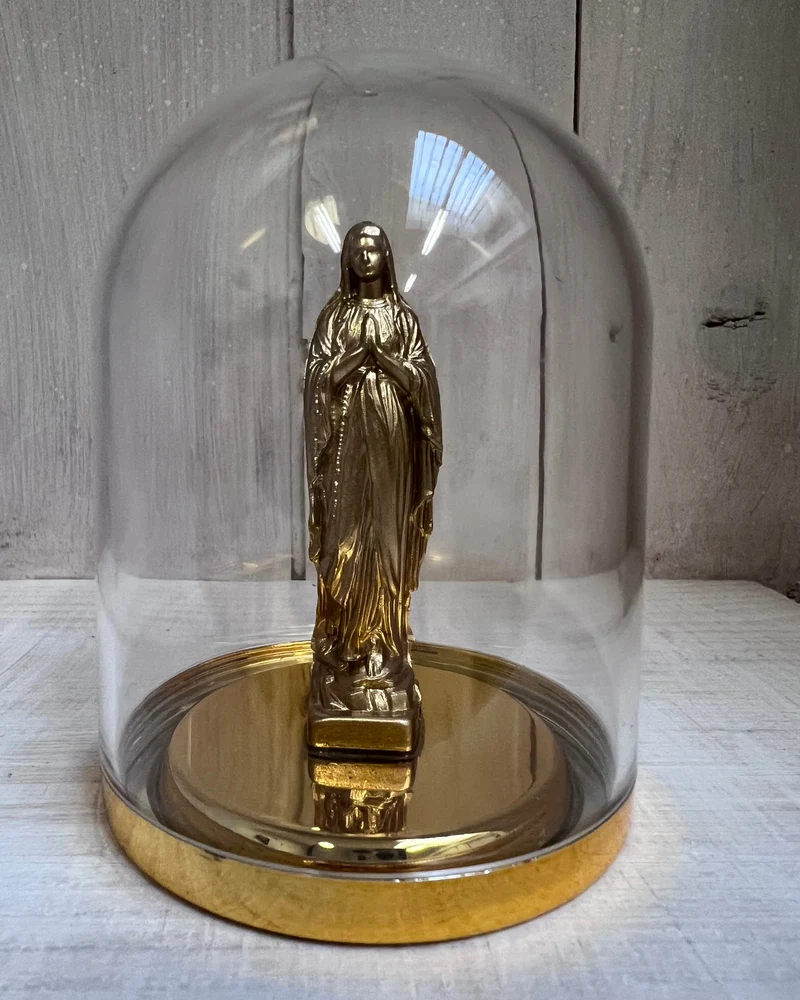 Vierge 6 cm sous cloche