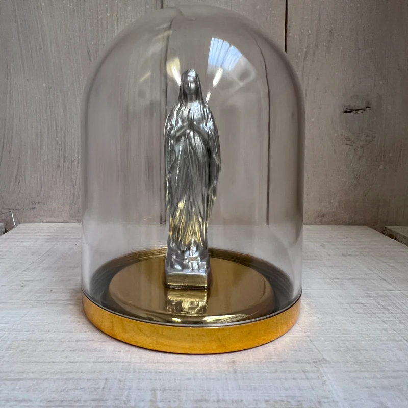 Vierge 6 cm sous cloche